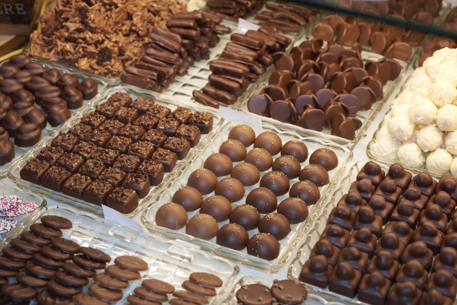 Spécialités locales. Les chocolats de L'Espace Chocolat, av. Mon-Repos 14