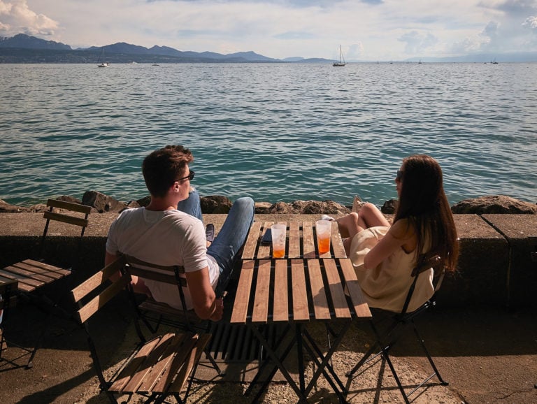 Ganzjährig geöffnete Terrassen in Lausanne