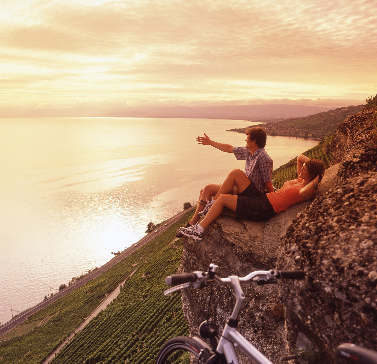 Détente à vélo dans le vignoble de Lavaux