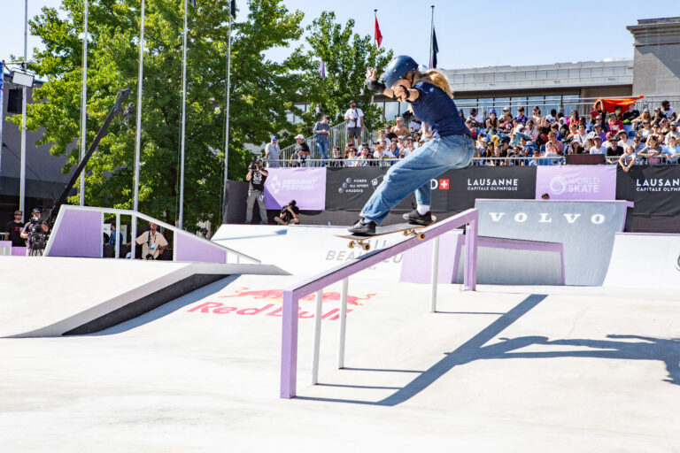 Segment Festival a Beaulieu - Lausanne.  Festival du skate et de la culture urbaine.  Etape qualificative du World Skateboarding Tour pour les Jeux Olympiques de Paris en 2024