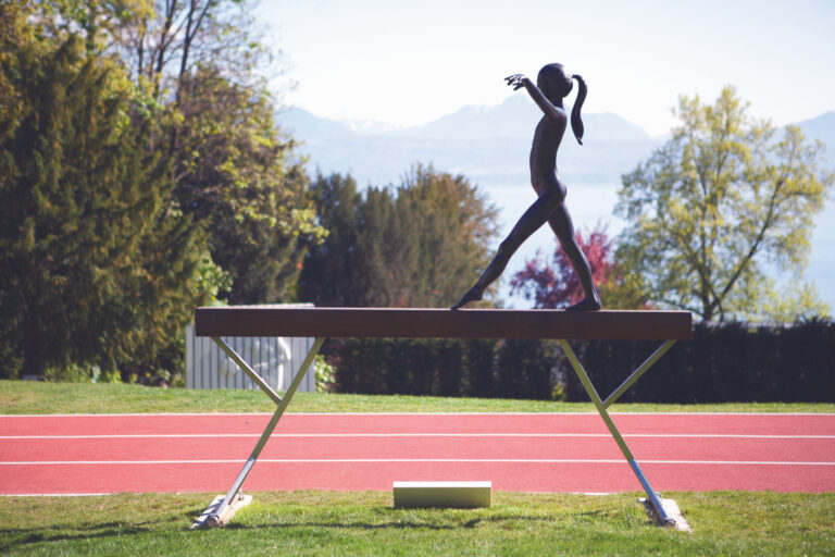 Parc du Musee Olympique.  Sculpture.